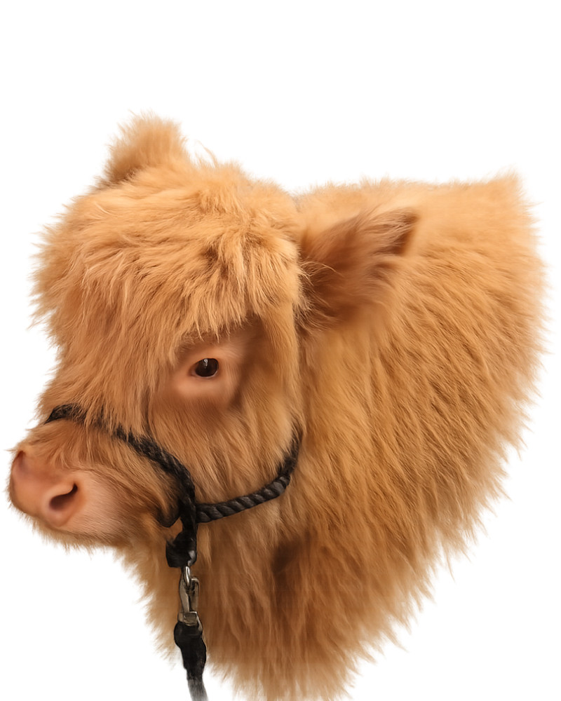 Young Scottish highland calf