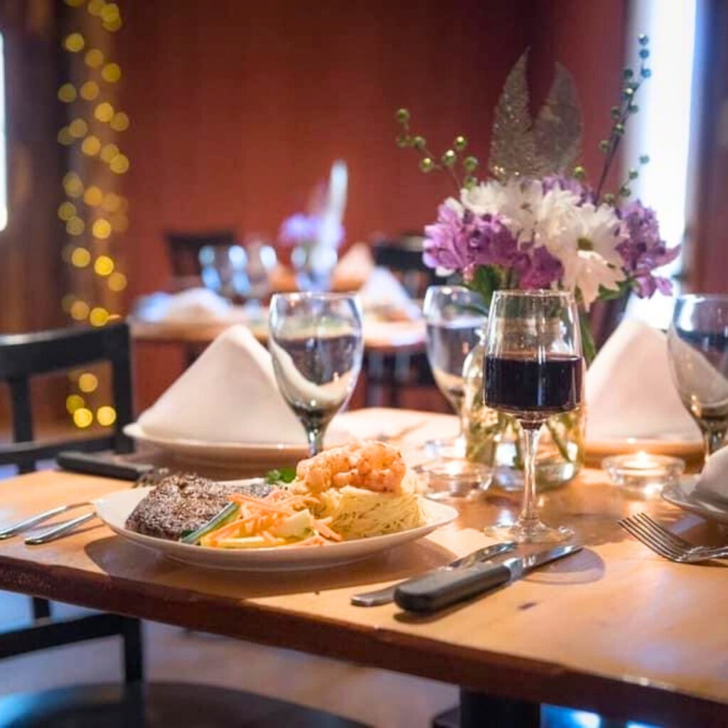 a dinner in the whitehorse restaurant