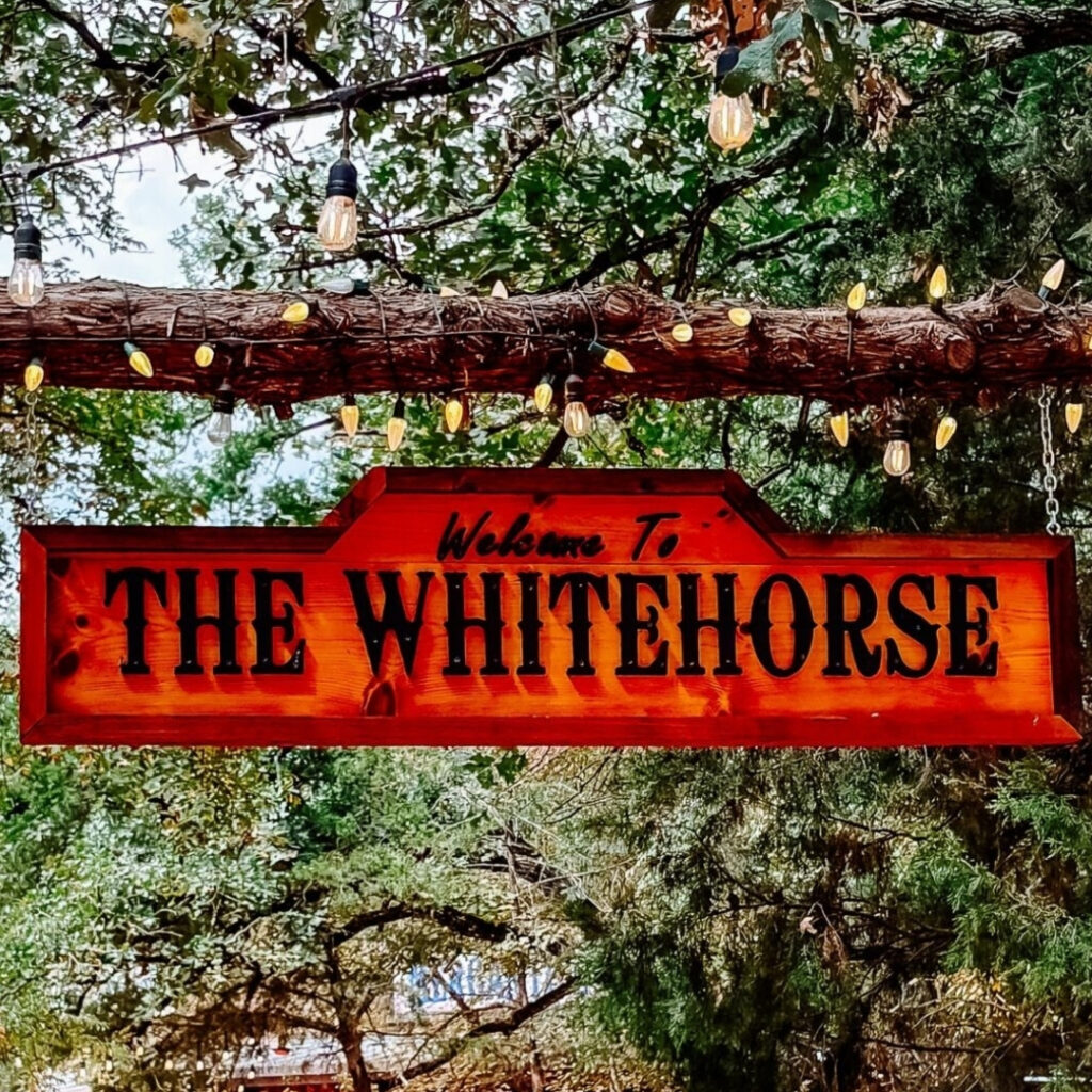 The Whitehorse restaurant sign