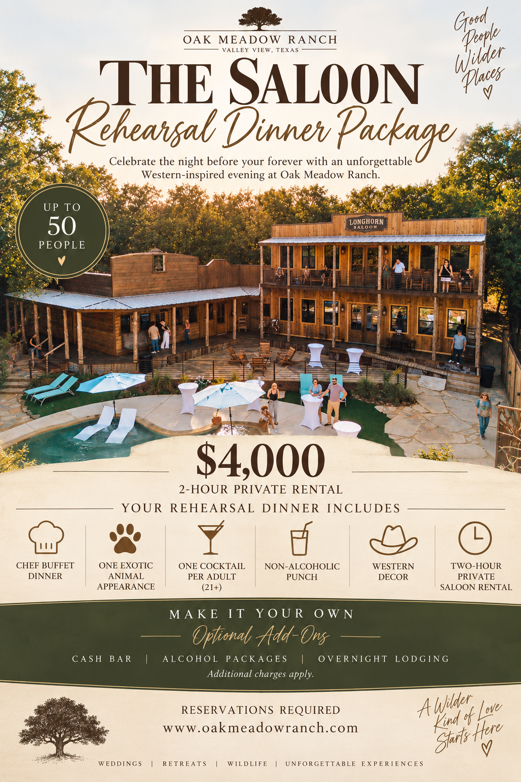 Rehearsal Dinner Package